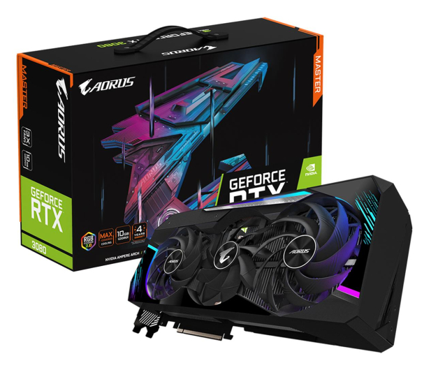 Gigabyte GeForce RTX 3080 AORUS MASTER 10GB GDDR6X - 596928 - zdjęcie